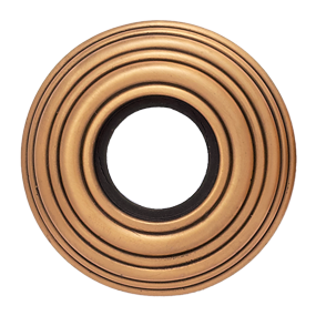 Circular stack of wooden rings with a hollow center.
