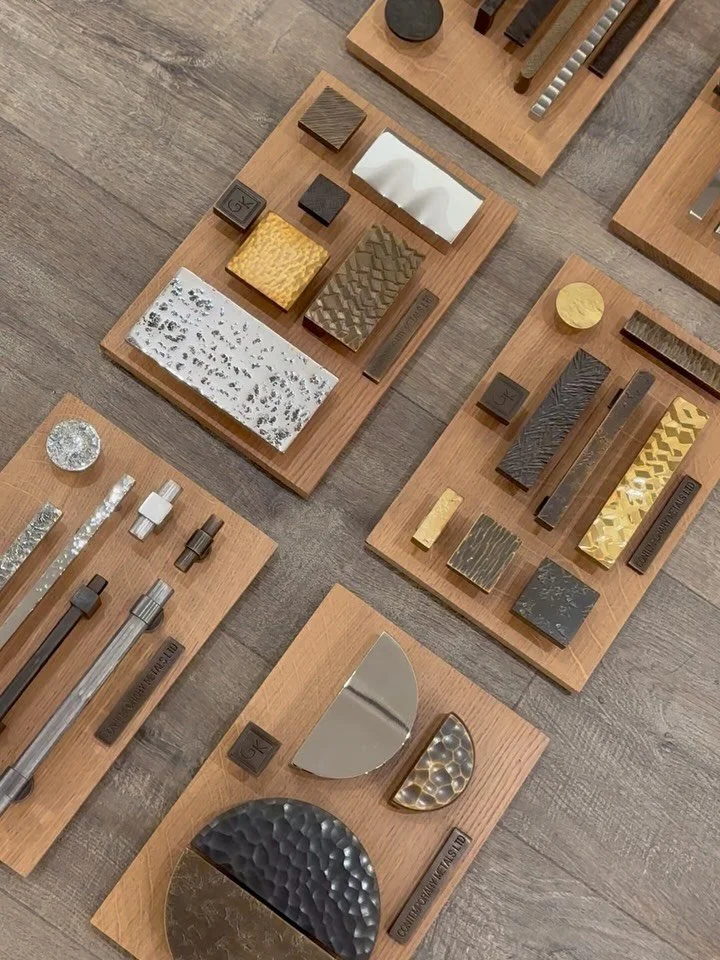 Some beautiful new displays showcasing hardware by Ged Kennett. You have to see these in person!