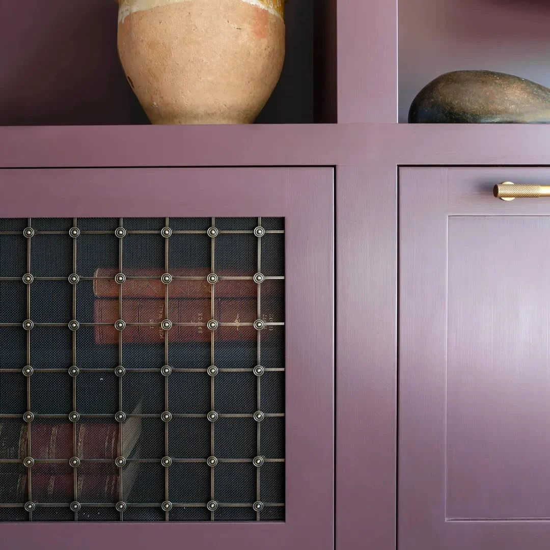 Luxury brass decorative grilles add visual interest to cabinetry and elegantly conceal radiators, fuse boxes, panels and vents. From regency-inspired designs to deco styles, our solid brass grilles feature beautiful symmetry and add luxurious texture
