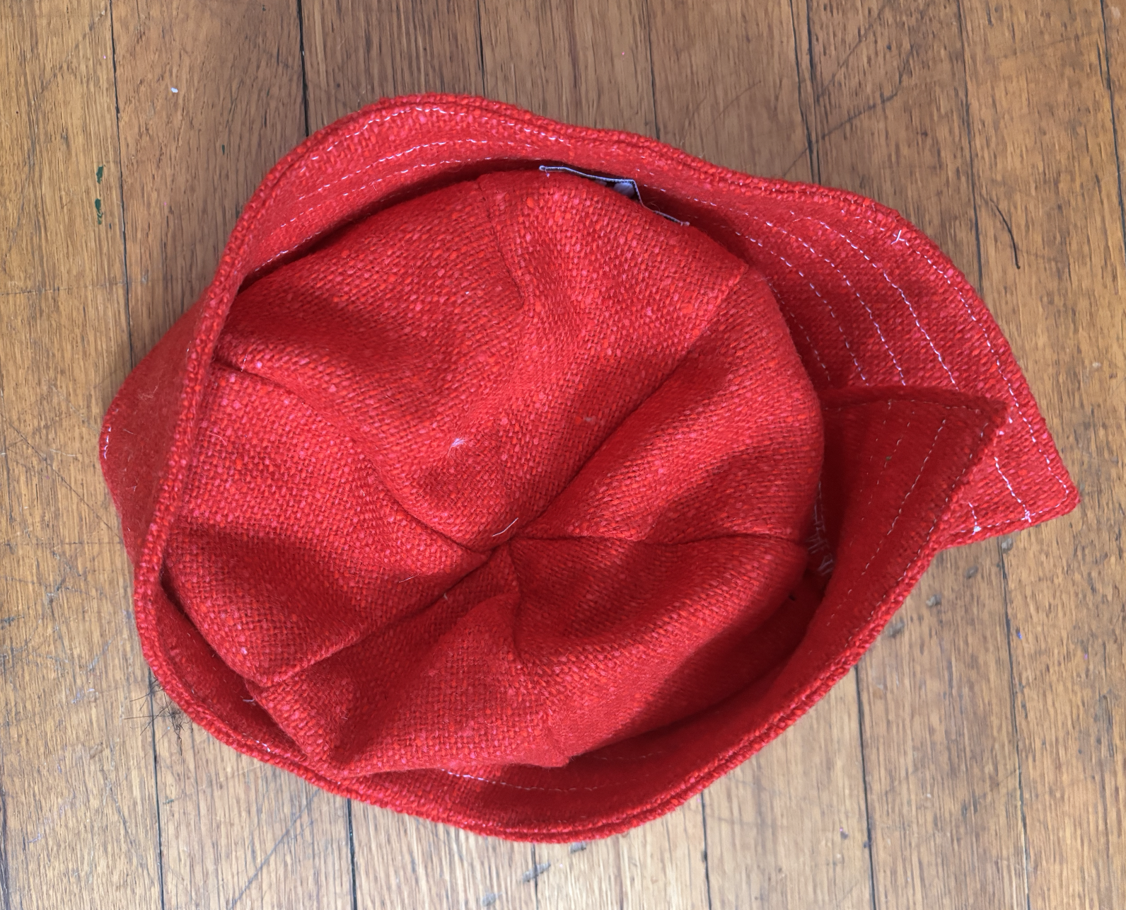 Red Wool Sailor Hat