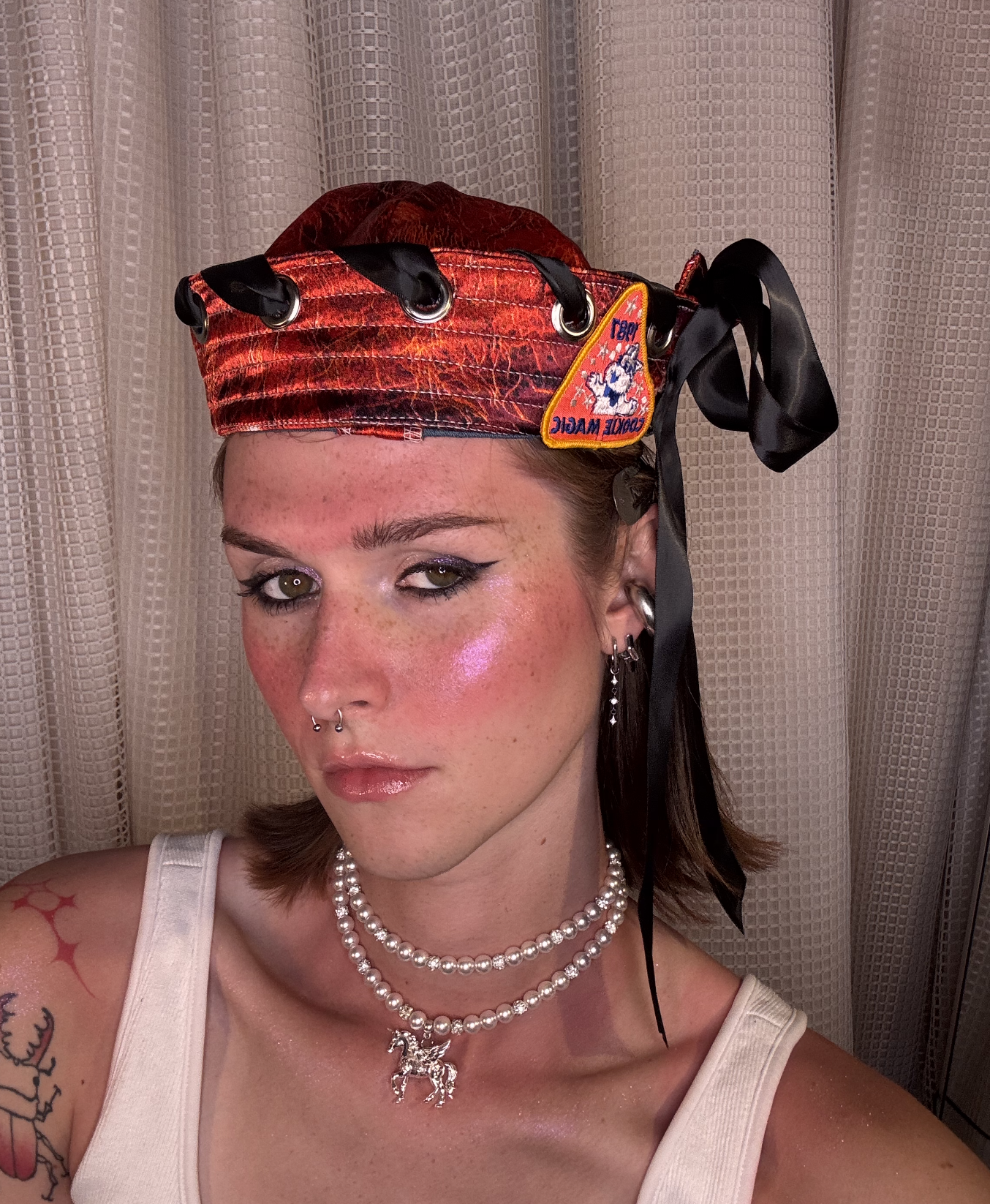 Red Cookie Magic Tie Dye Sailor Hat