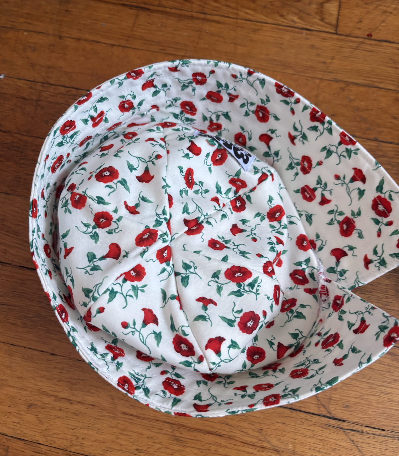White Floral Vintage Cotton Sailor Hat
