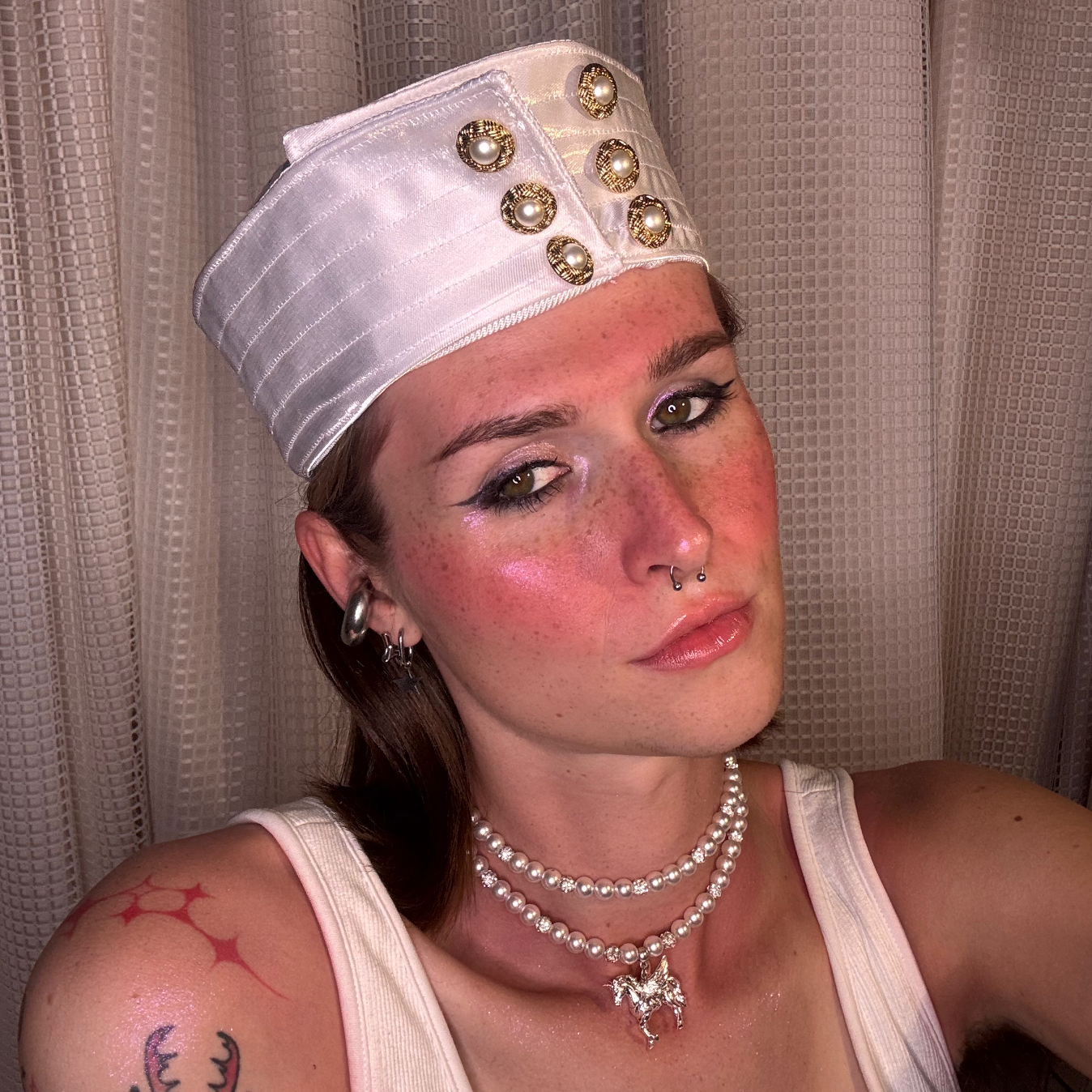 Blue Polka Dot Nautical Sailor Hat (Copy)