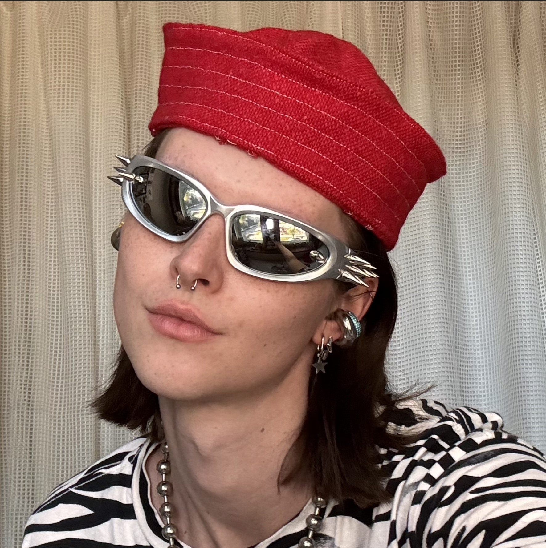 Red Wool Sailor Hat
