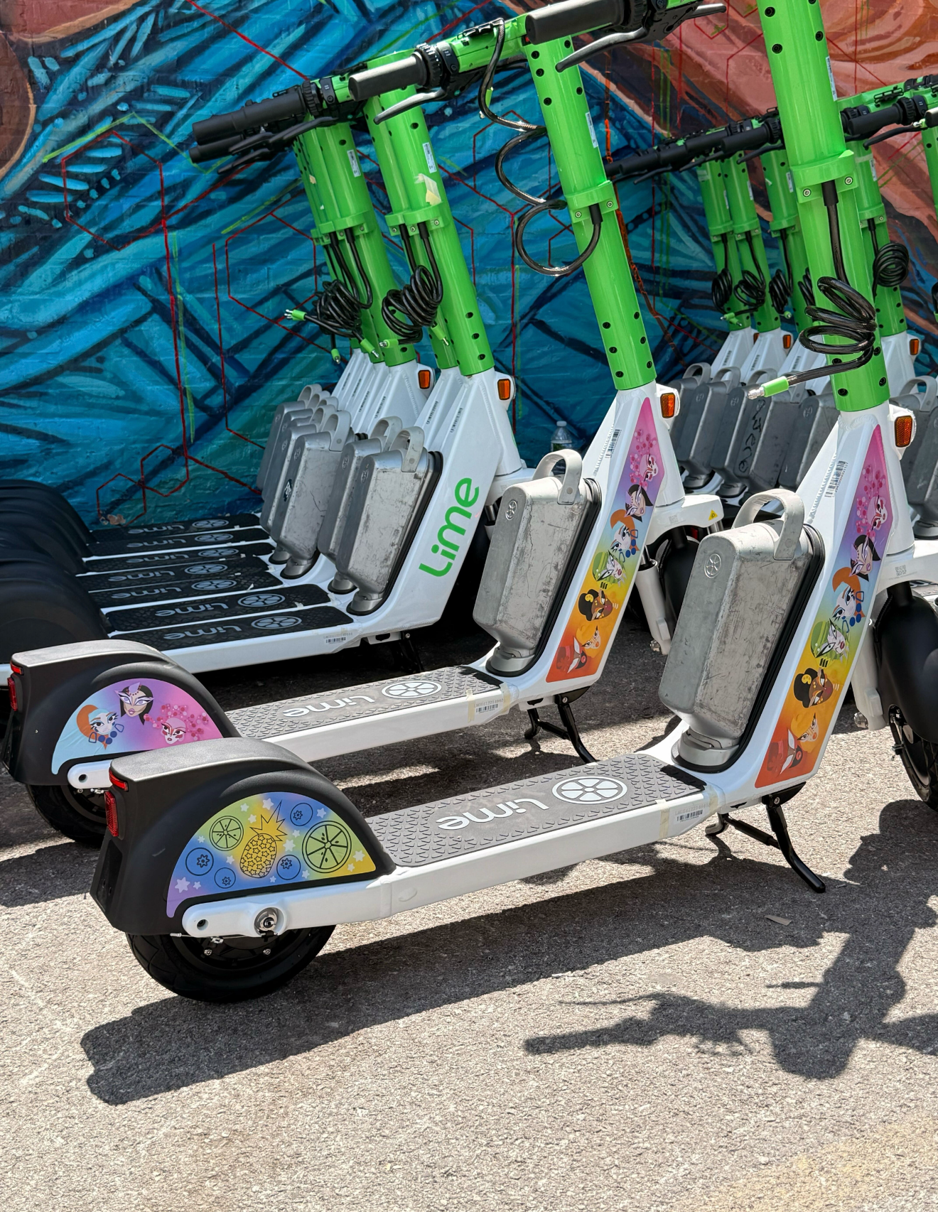 scooters in action