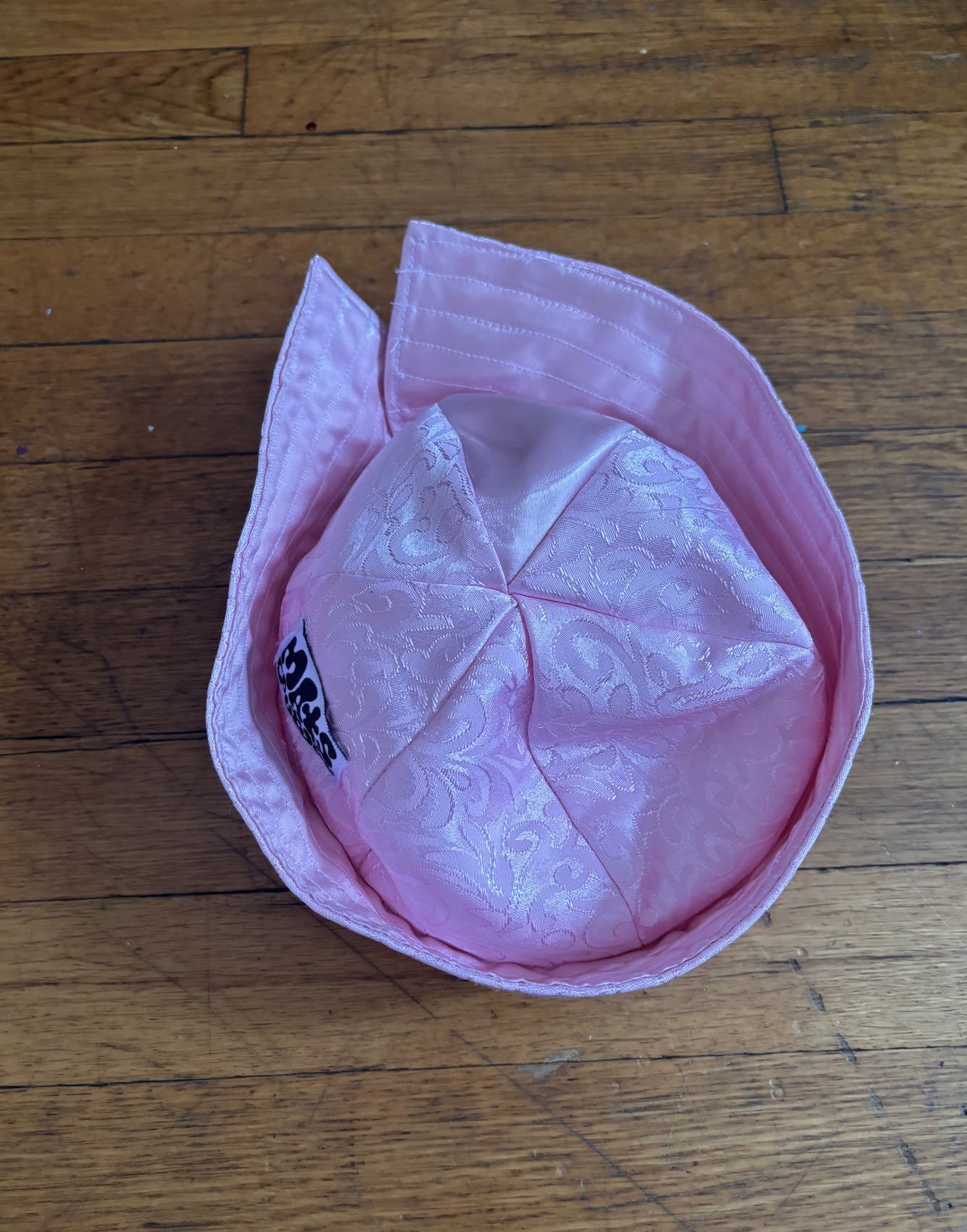 Pink Satin Sailor Hat