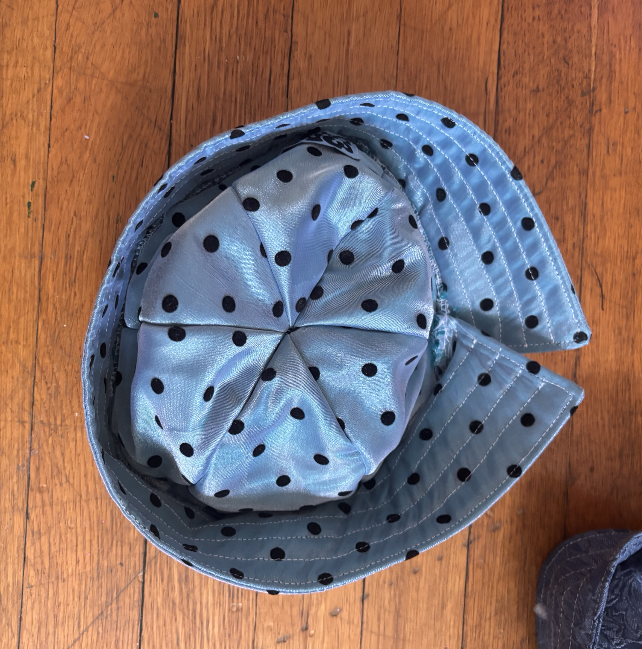 Teal Polka Dot Sailor Hat