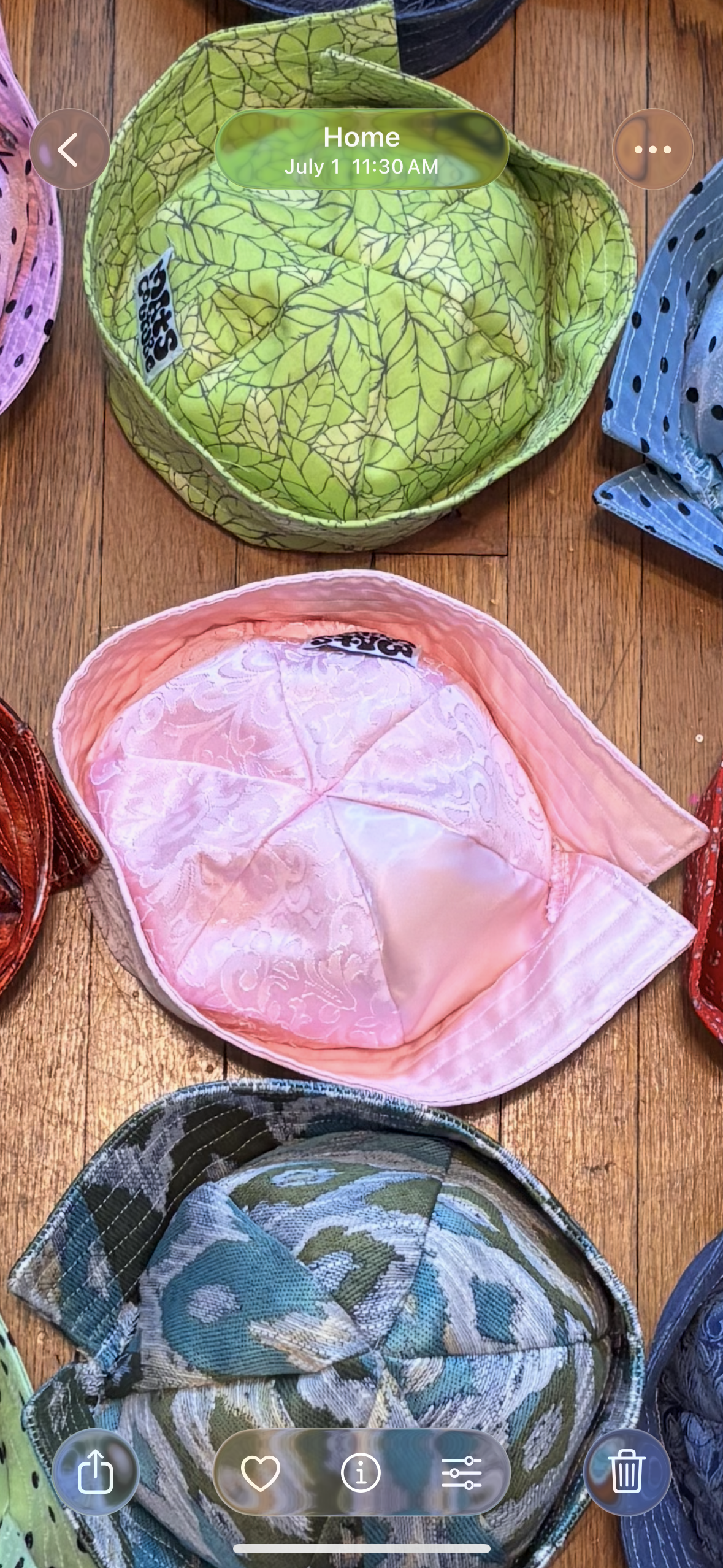 Pink Brocade Sailor Hat