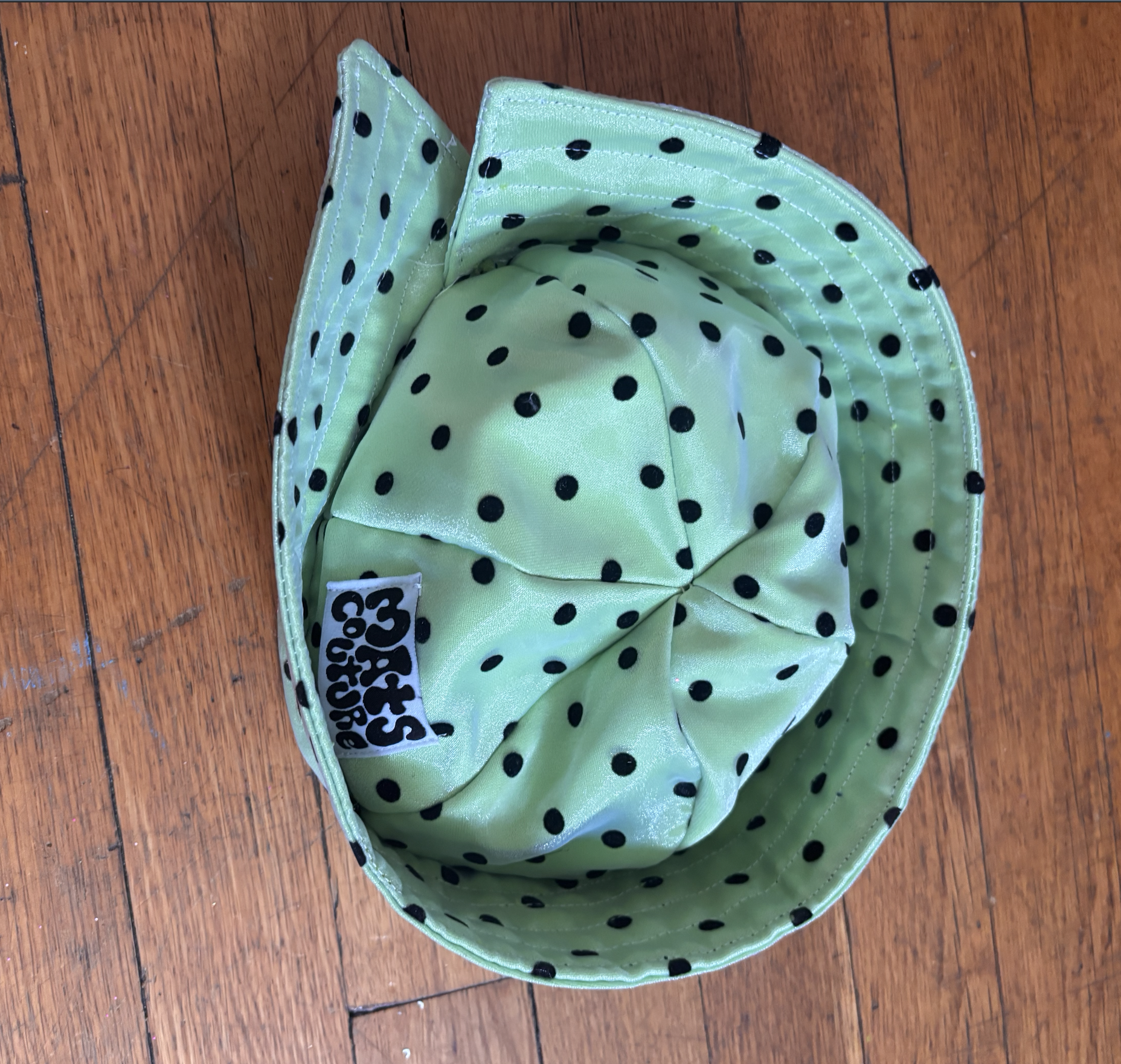 Matcha Green Polka Dot Sailor Hat