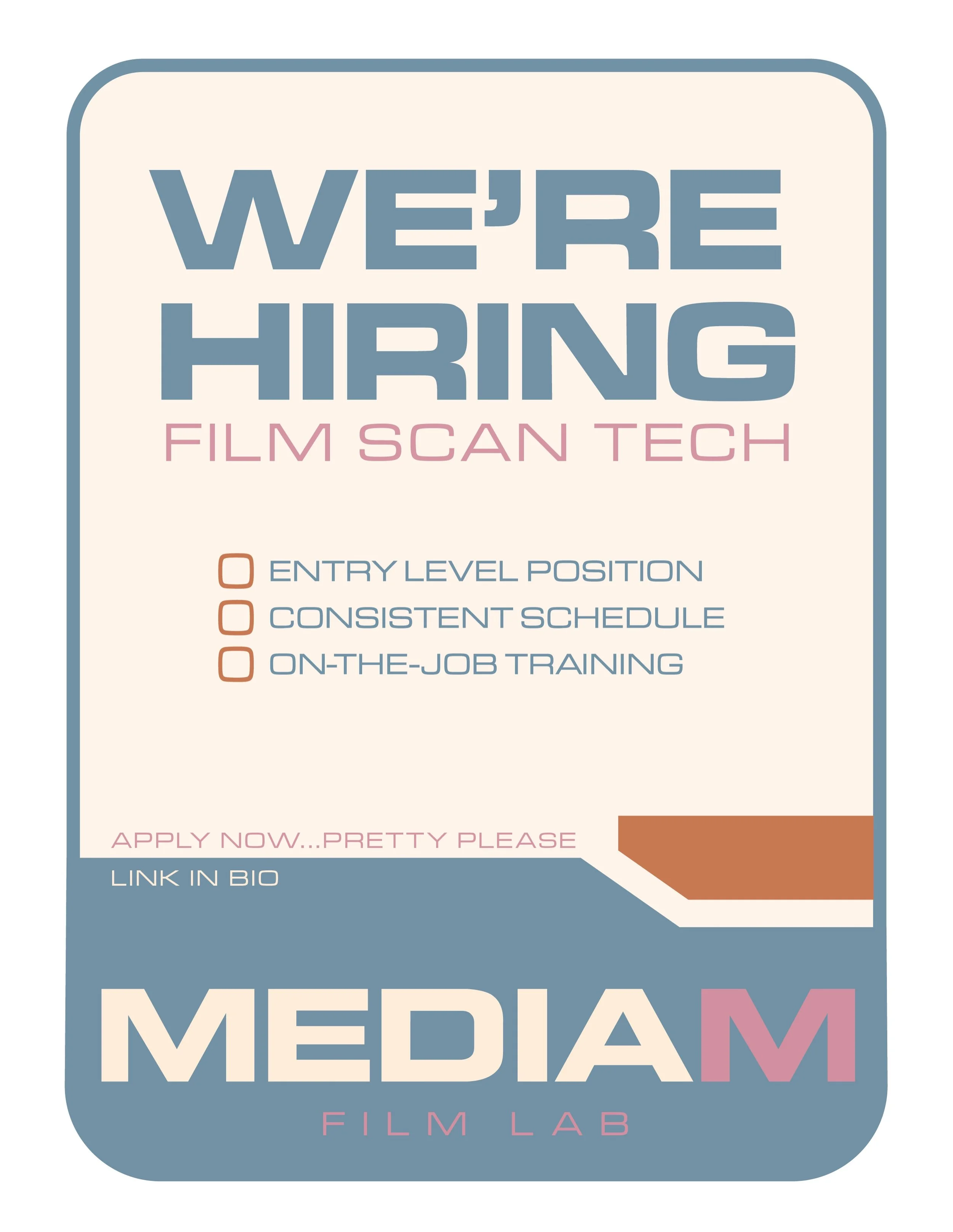 Wanna join the team? Wanna work at a film lab? Link in bio 🌚