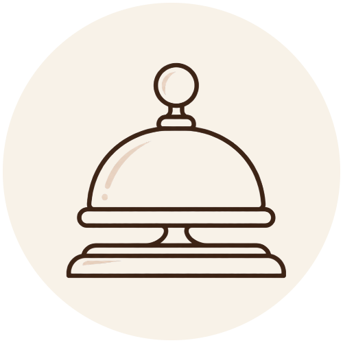Line drawing of a cover with a handle on top, possibly a cloche or food cover.