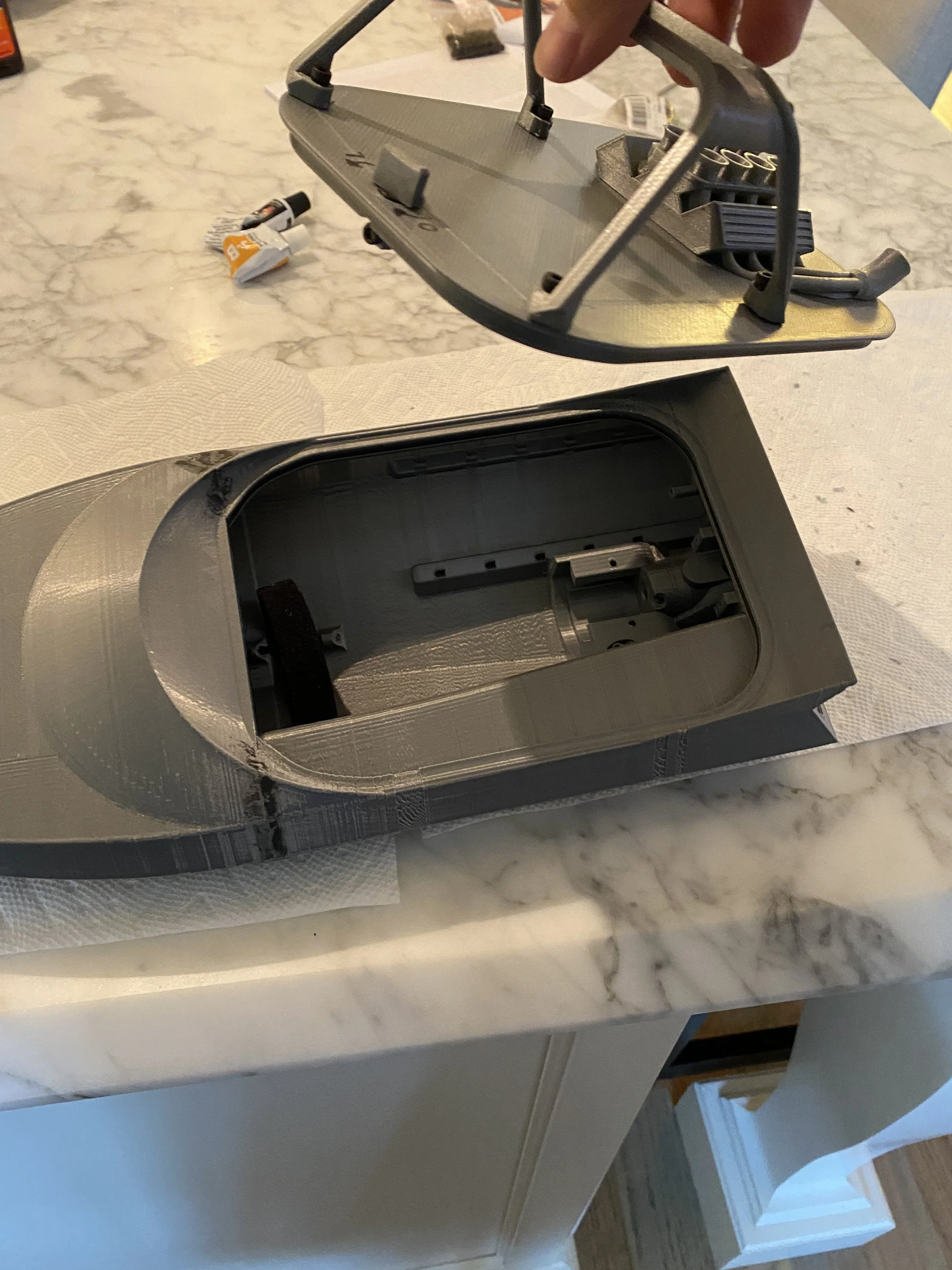 Robot boat, front view