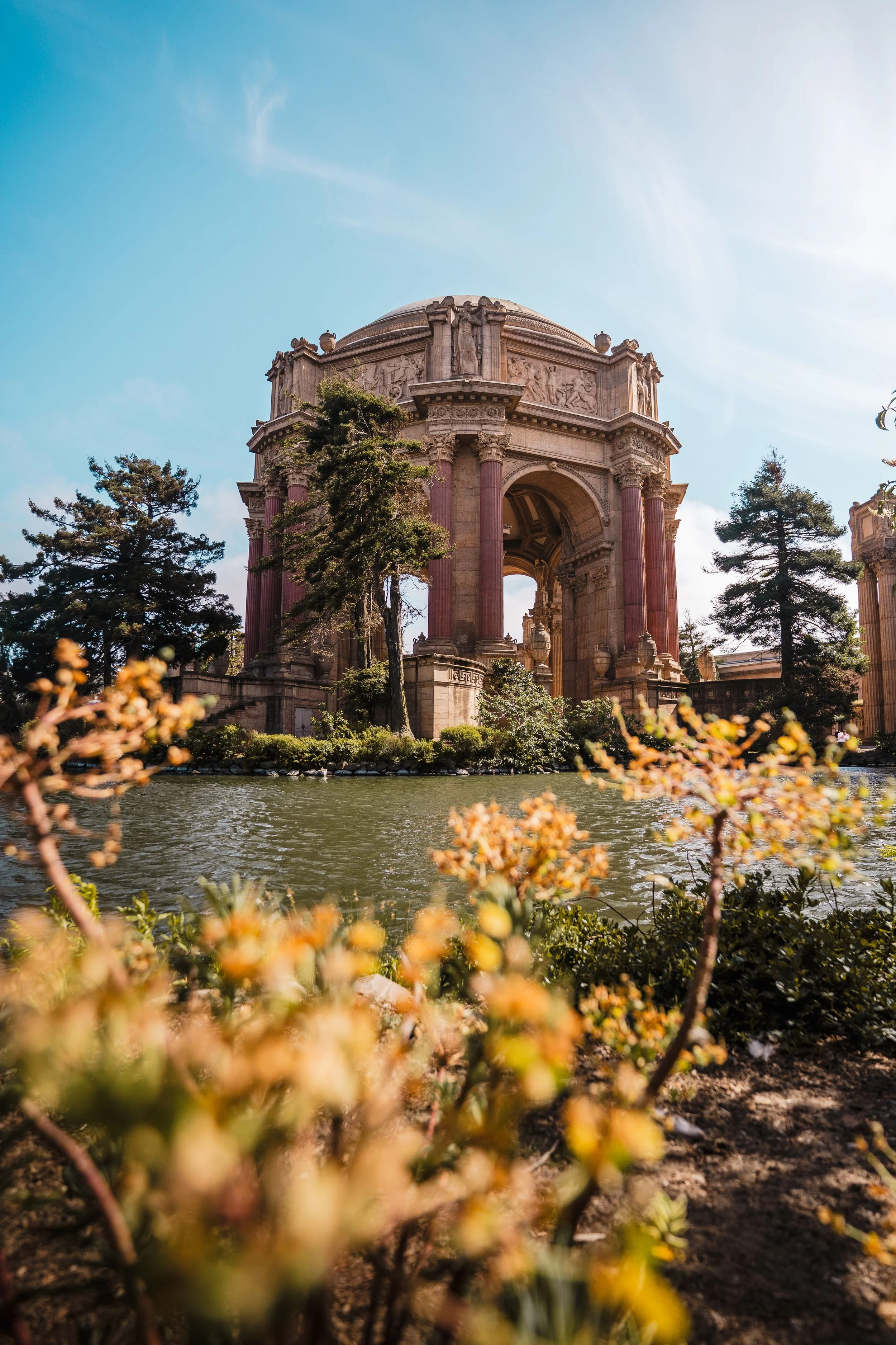 Palace of Fine Arts with no people in shot
