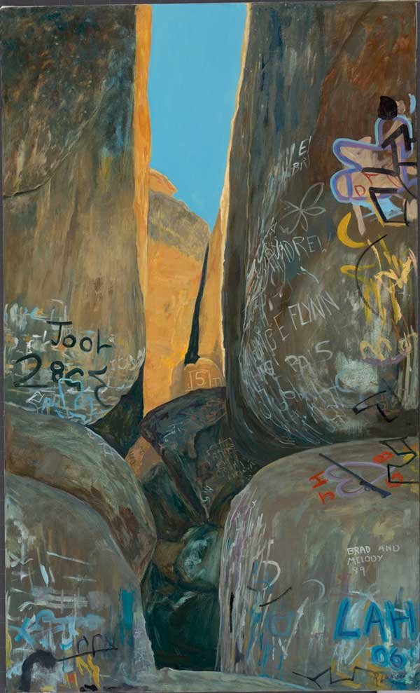 Rosalind LAWSON, JH loves GB true, from the series I am a driver on the Western Highway  2006, oil on cotton canvas, 140 x 82cm.  2007-25, Horsham Regional Art Gallery Collection, purchased through the Horsham Art Gallery Trust Fund, 2007.
