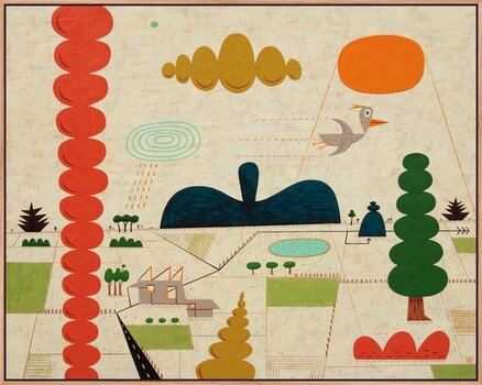 Jeff RAGLUS, Autumnal afternoon, 2023. acrylic on birch plywood, hardwood frame, 102 x 82cm, Horsham Regional Art Gallery collection, purchased through the Horsham Art Gallery Trust Fund, 2023.