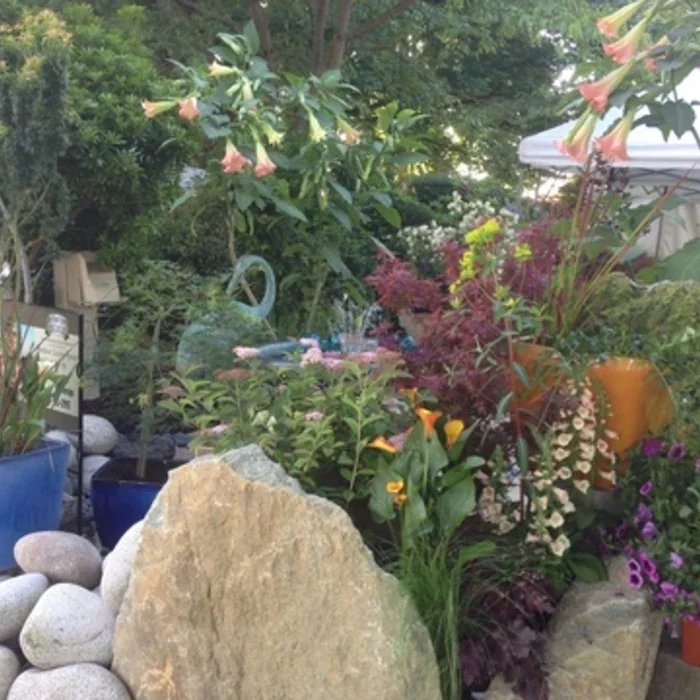 A lush flower garden professionally installed by Rocky Creek Landscape and Design here in Boise, Idaho.