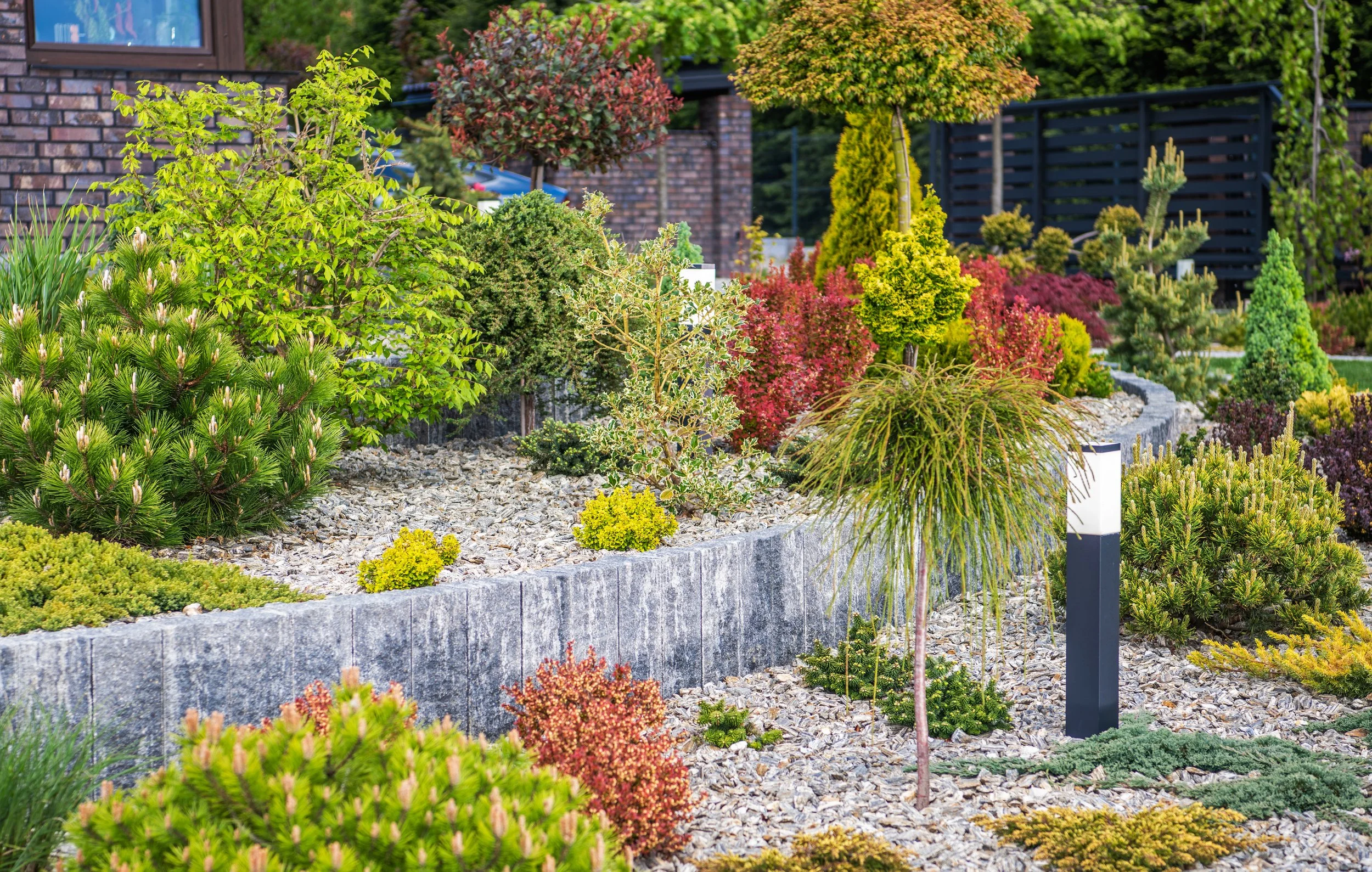 A well-maintained garden from Rocky Creek Landscape and Design, example work in Boise, Idaho.