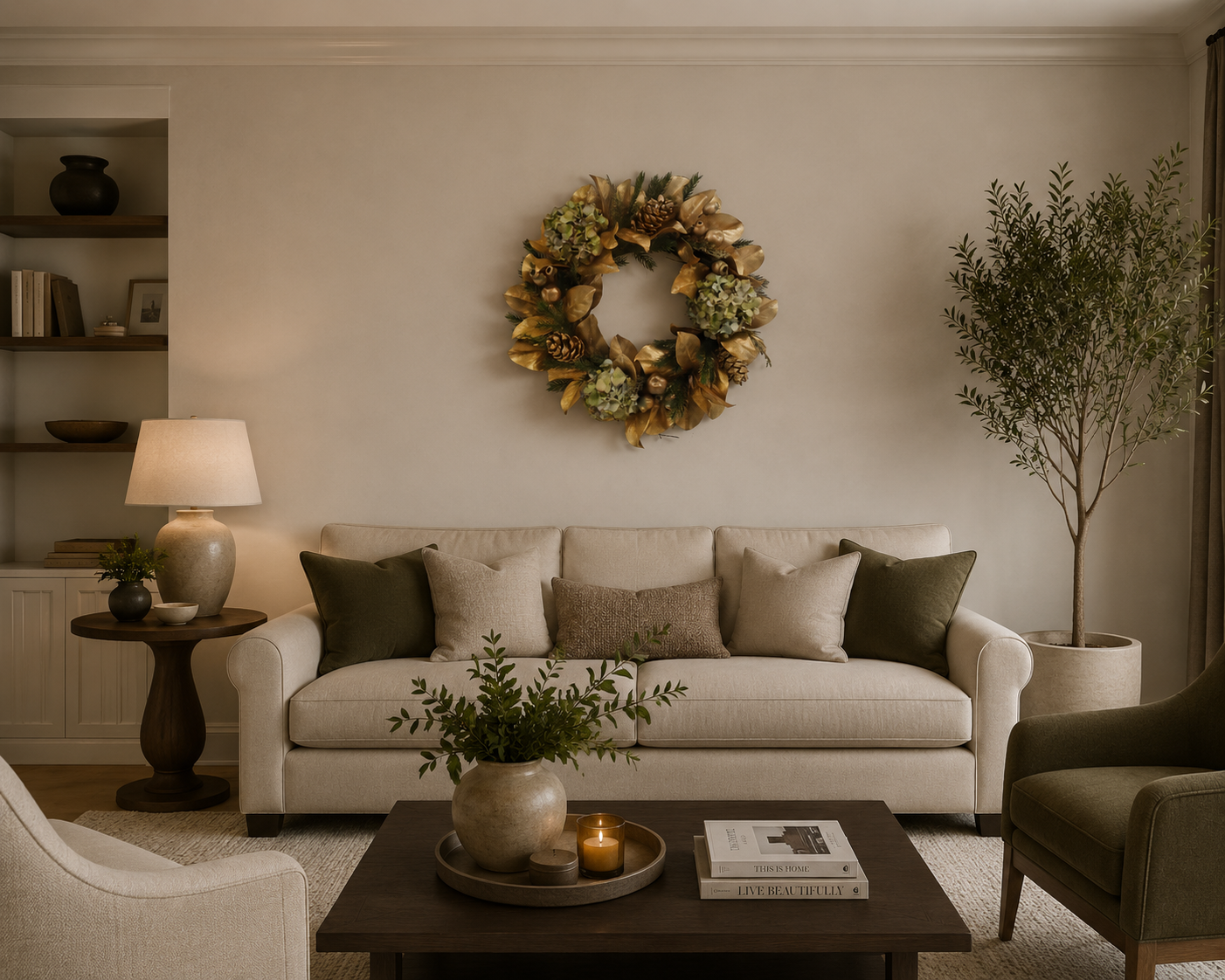 MAGNOLIA LEAF-HYDRANGEA WREATH 24- GREEN-GOLD-XP020605.GRGO.png