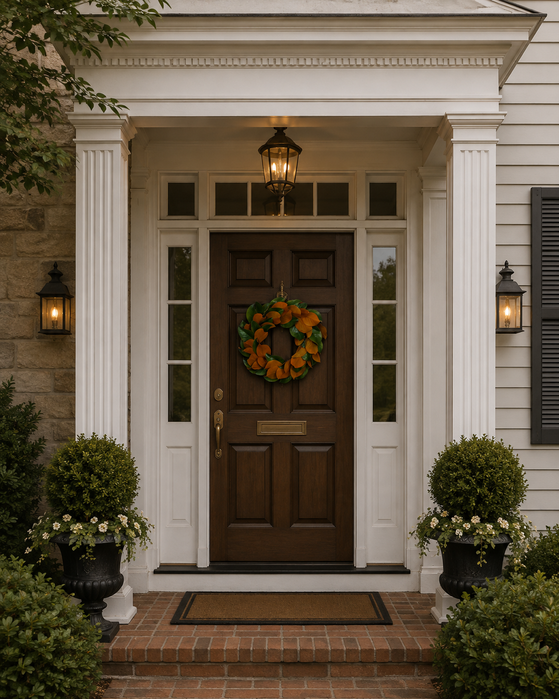 MAGNOLIA LEAF WREATH 24-GREEN- BROWN-XP030006.GRBR-2.png