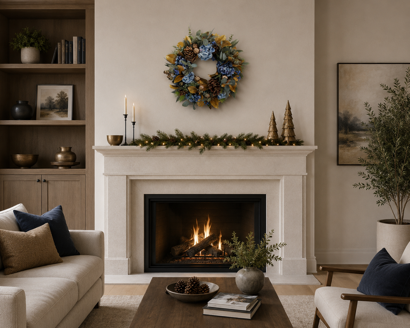 HOLIDAY HYDRANGEA WREATH 25-ANTIQUE BLUE-XP091311.ANBL-.png