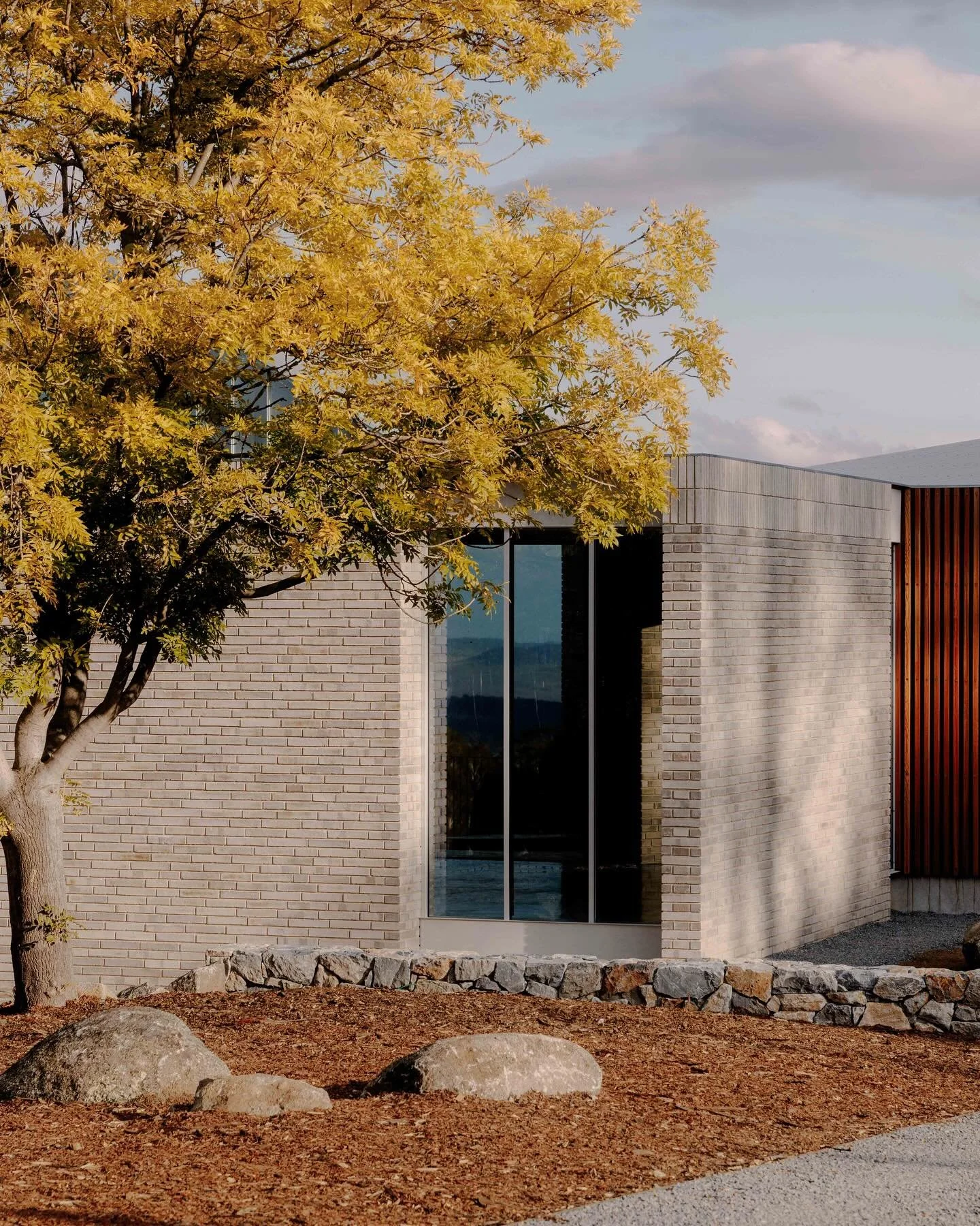 The living spaces of our snowy monaro project were oriented to key views and elements of the site that were important to our clients; a long view to sweeping country plains, a large sculptural gum tree and a window to face a significant family tree p