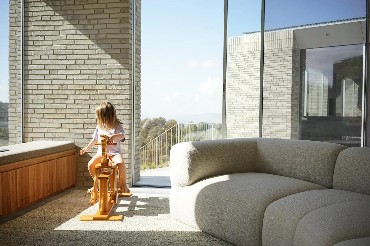 Rumpus with a view. 

Architecture &amp; Interiors @studio_kaaki 
Furniture &amp; Styling @studio_kaaki 
Builder @bellevardeconstructions 
Landscape Architect @even_spaces 
Structural Engineer @pmiengineers 

#architecture #australianarchitecture #au