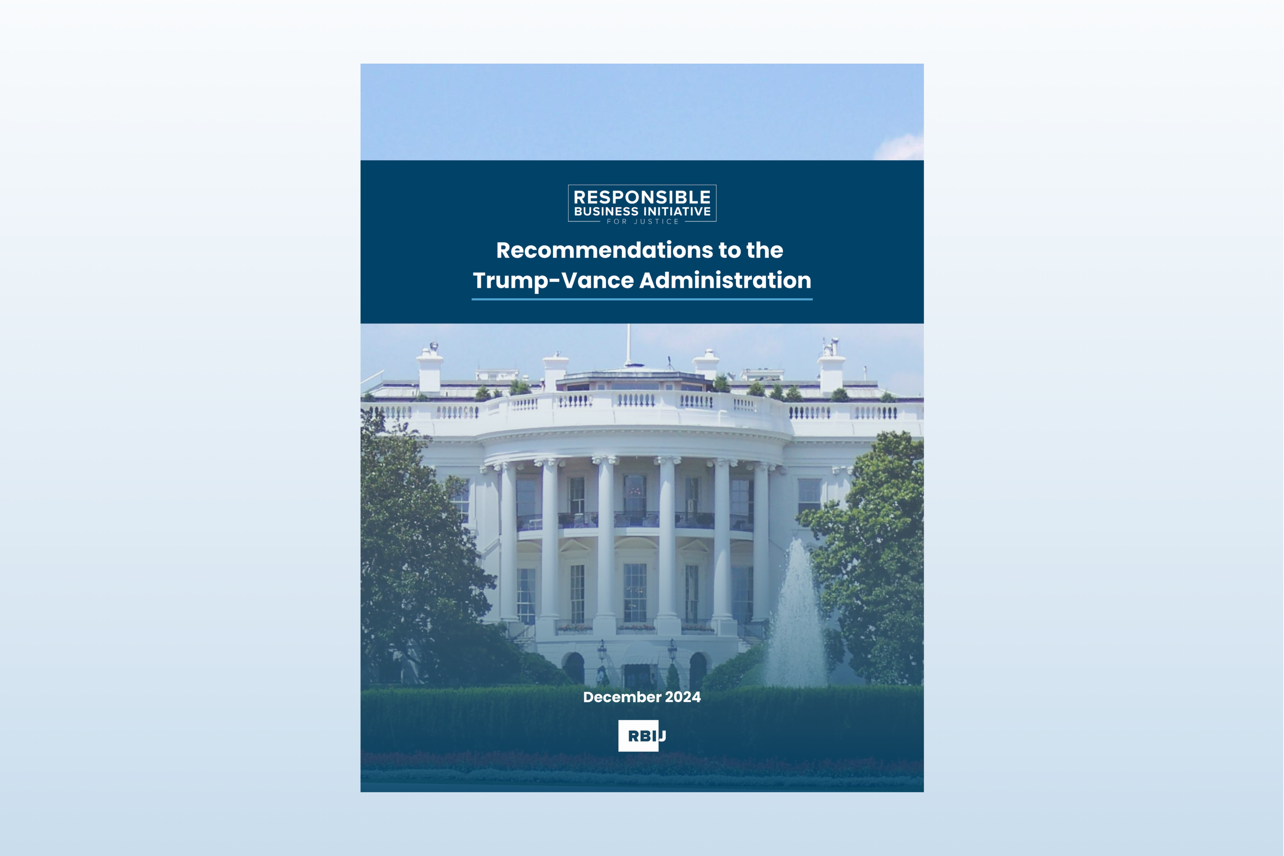 RBIJ Releases Recommendations to the Trump-Vance Administration