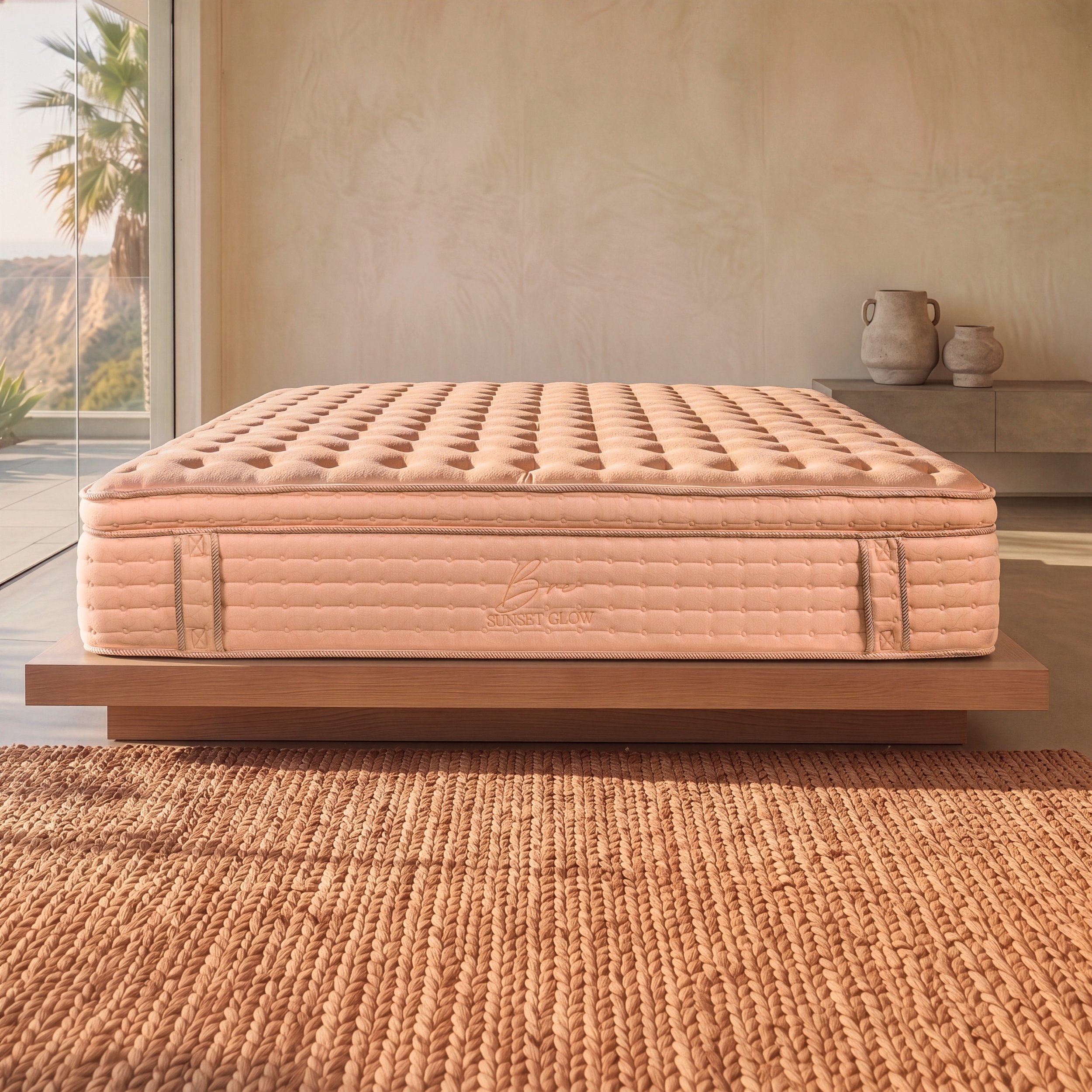 A pink mattress with