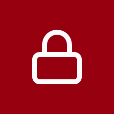 Lock icon on a red background