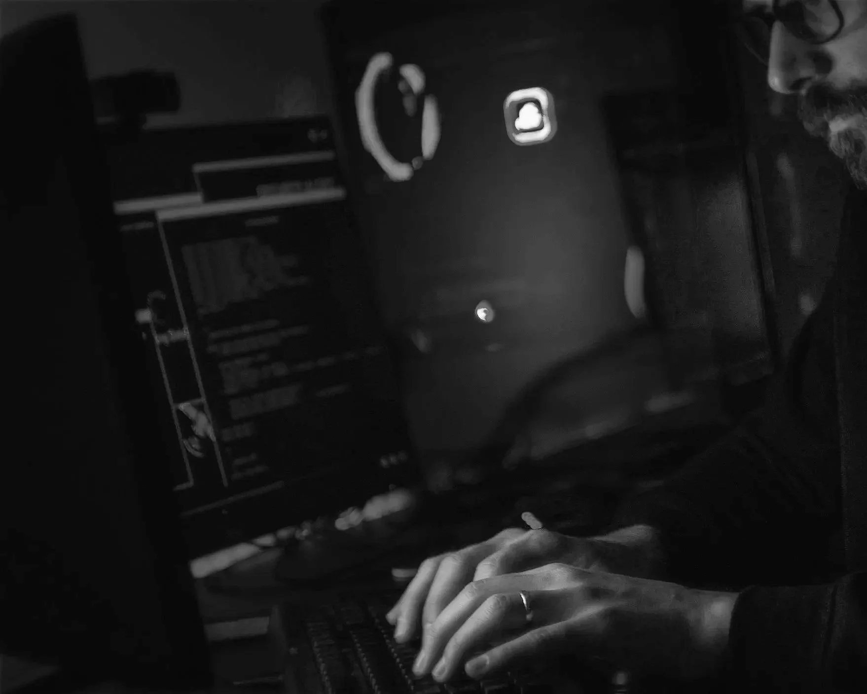 IT professional managing a secure business network infrastructure