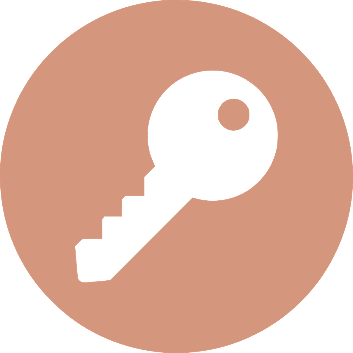 Property support and key holding service icon.