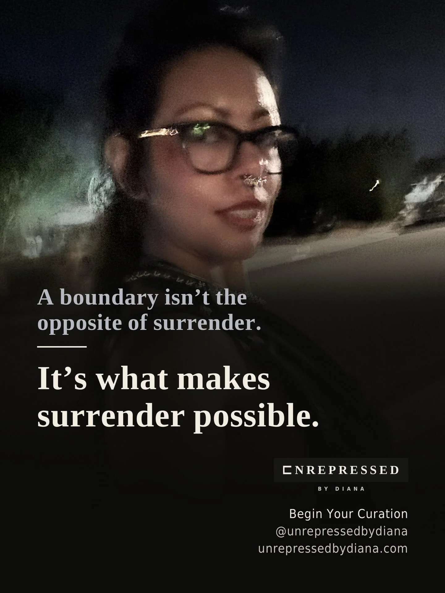A boundary isn&rsquo;t the opposite of surrender. It&rsquo;s what makes surrender possible.

Without a clear edge, there&rsquo;s nothing to trust, only something to brace against. The limits you name are the ground you can let go on.

Begin Your Cura