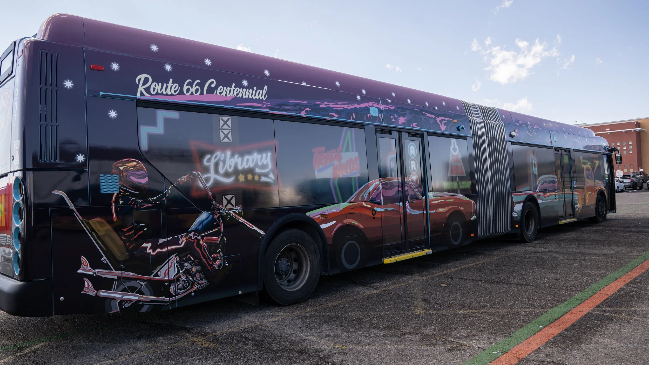 Route 66 Bus Wrap full view passenger side