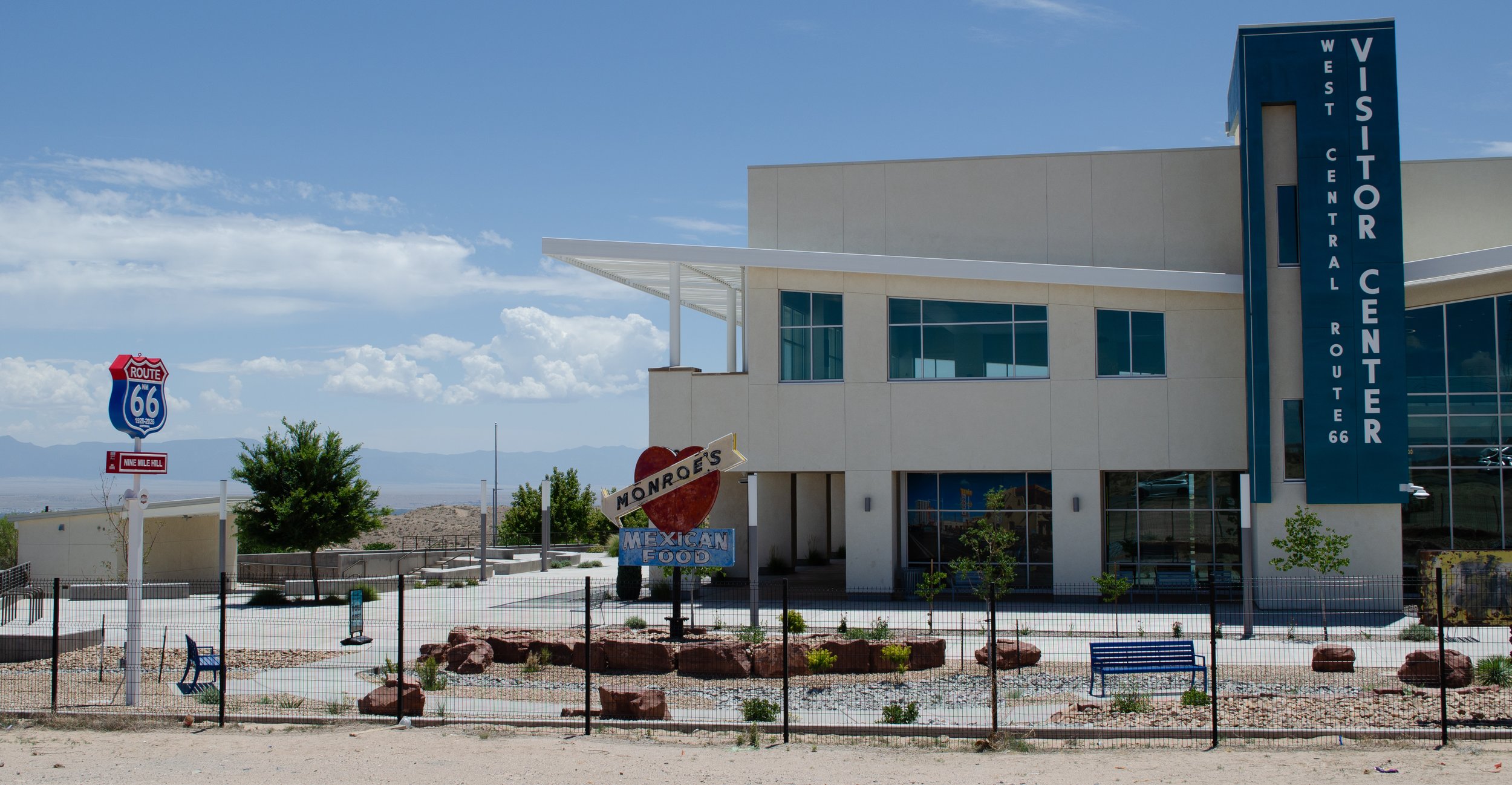 Outside view of Route 66 Visitor Center