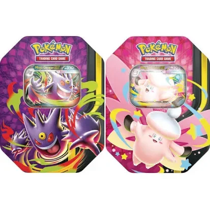 Pokémon Tcg - Mega Moonlit Tins Gengar Ex + Clefable Ex