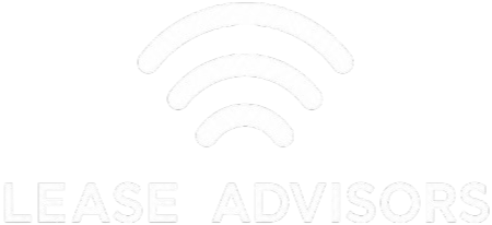 Wi-Fi signal icon with the text 'LEASE ADVISORS' below it.