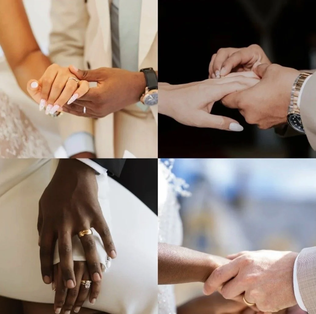 Various couples holding hands during a personalized ceremony