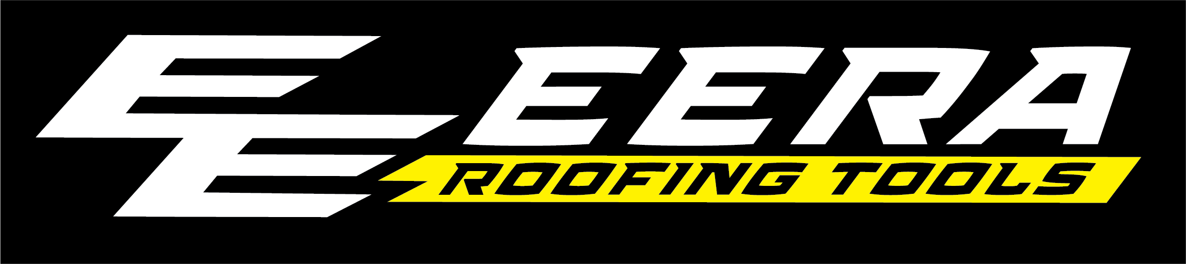 Logo for  Eera Roofing Tools in black, white, and yellow.