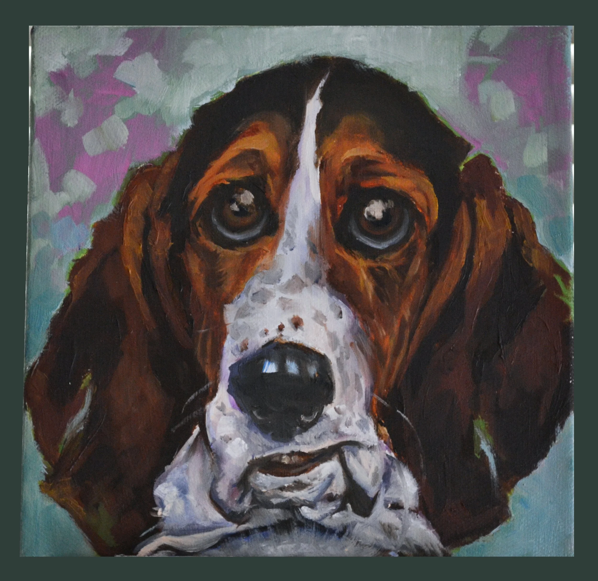 "Beau" Oil on canvas. 8" x 8". 2025.