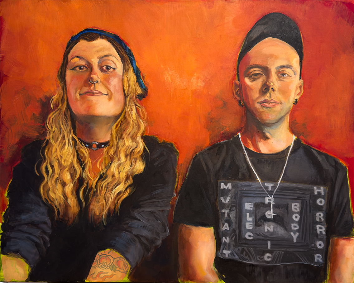 "Adrian's Sister/Camilles Brother" Oil on canvas. 24"x  36". 2026.