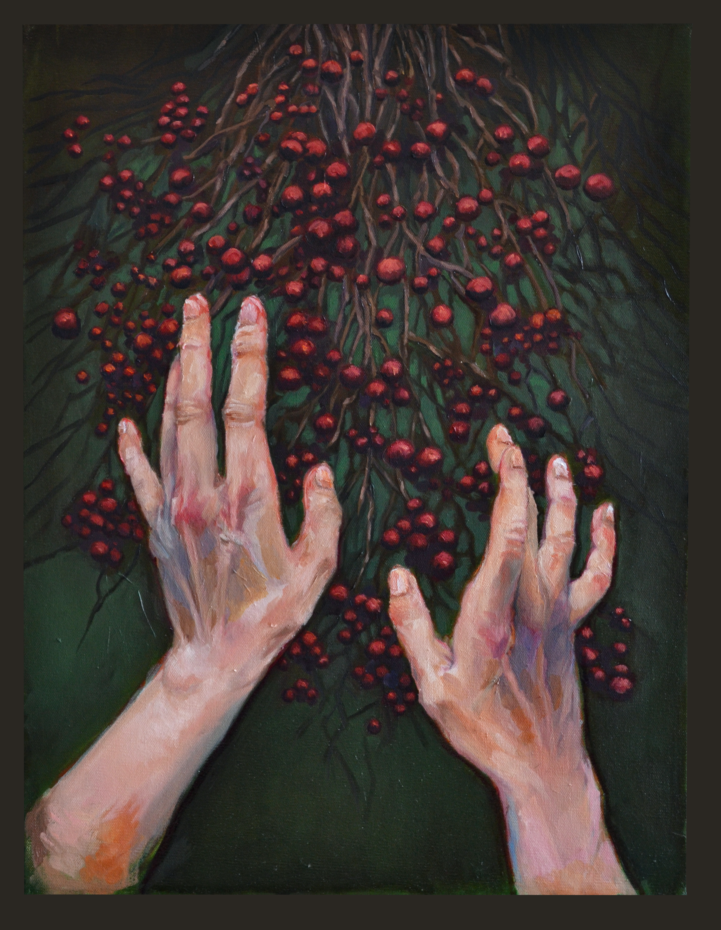"The Struggler" Oil on canvas. 18" x 14". 2025.