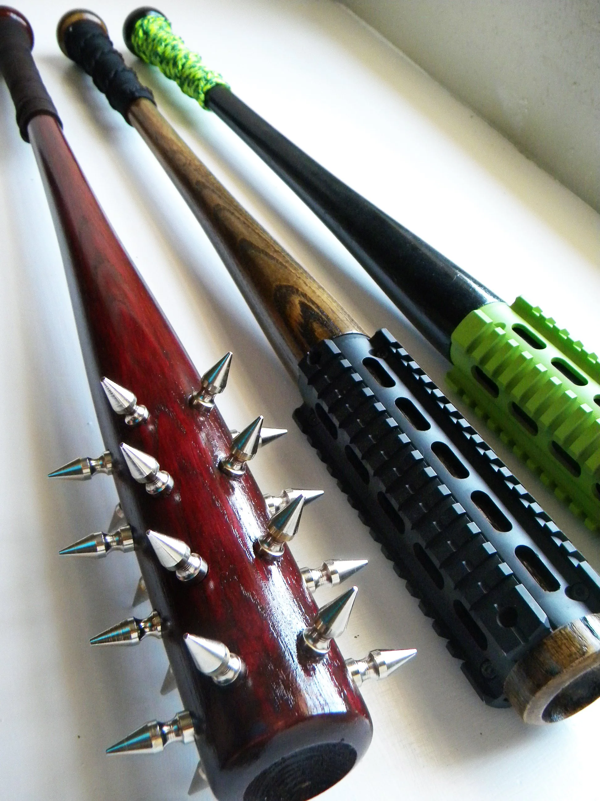 Close-up of a modified bats.