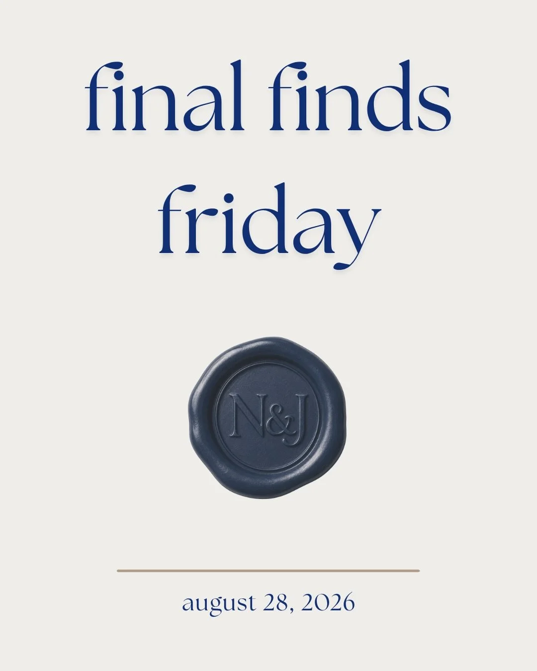 This week&rsquo;s Final Finds are proof that the best sale pieces don&rsquo;t have to look like sale pieces. 👀

Classic brass, warm leather, woven texture and a little navy &mdash; all pieces I&rsquo;d choose at full price, but much happier to find 
