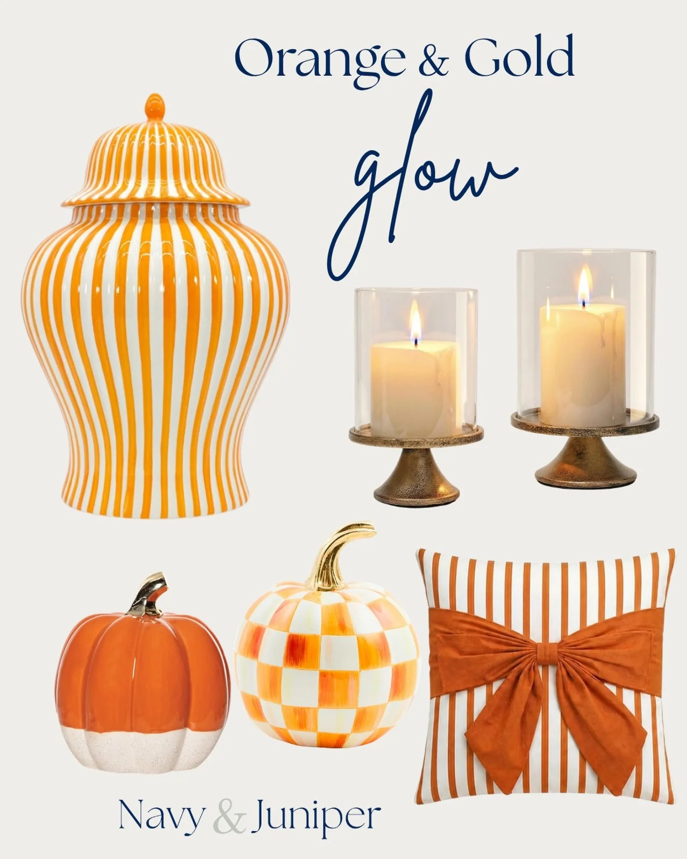 Warm fall decor finds in shades of burnt orange, brass, cream and gold &mdash; from pumpkins and pillows to candles and decorative accents.

Shop today&rsquo;s finds through the Seasonal link in bio, or tap through today&rsquo;s Stories for direct pr