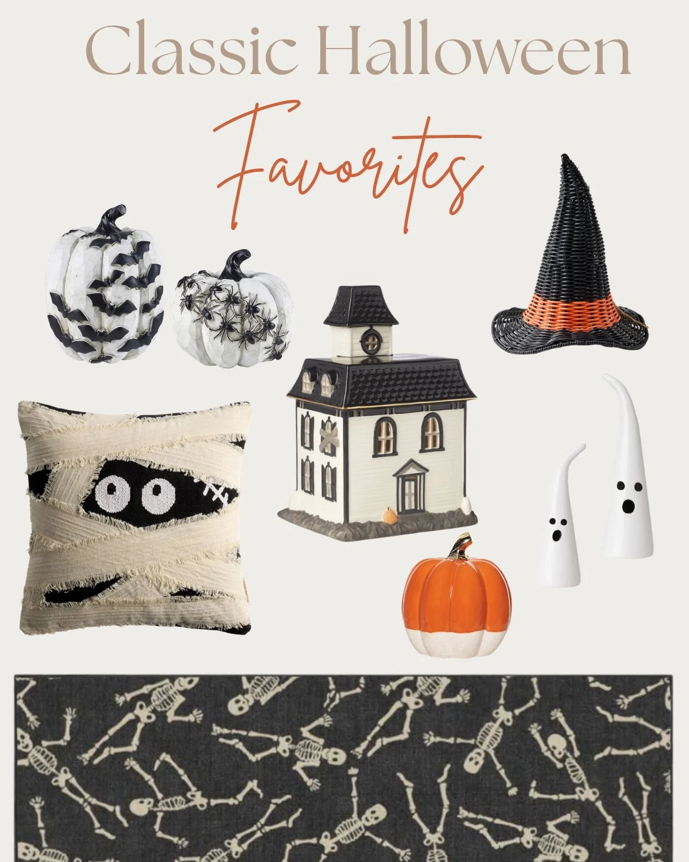 Halloween decorating is more fun when the pieces feel like something you&rsquo;ll be excited to unpack again next year. 🎃

Think classic black and orange, playful ghosts, pumpkins, witches and just enough spooky &mdash; the kind of Halloween decor t