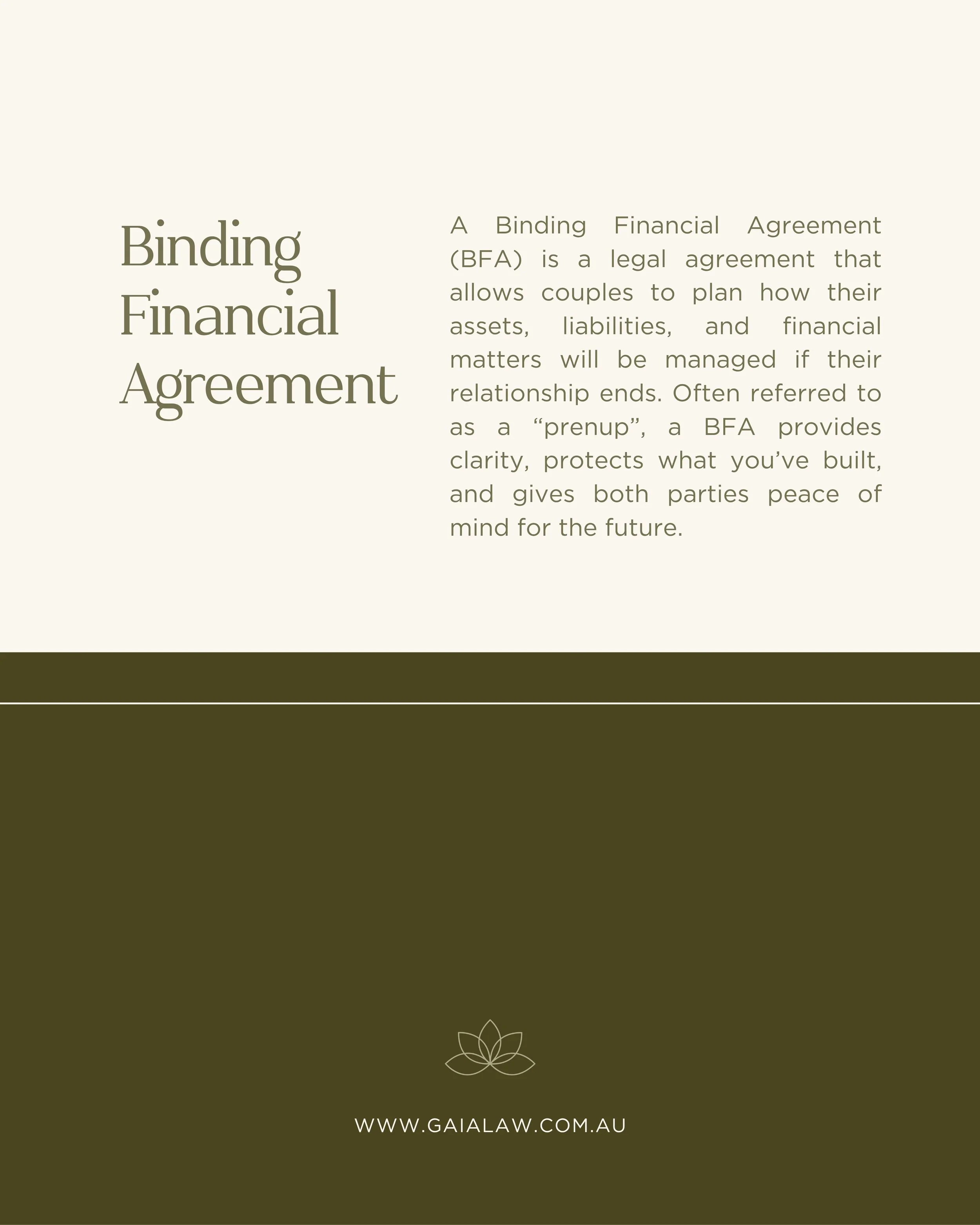 What is a Binding Financial Agreement?