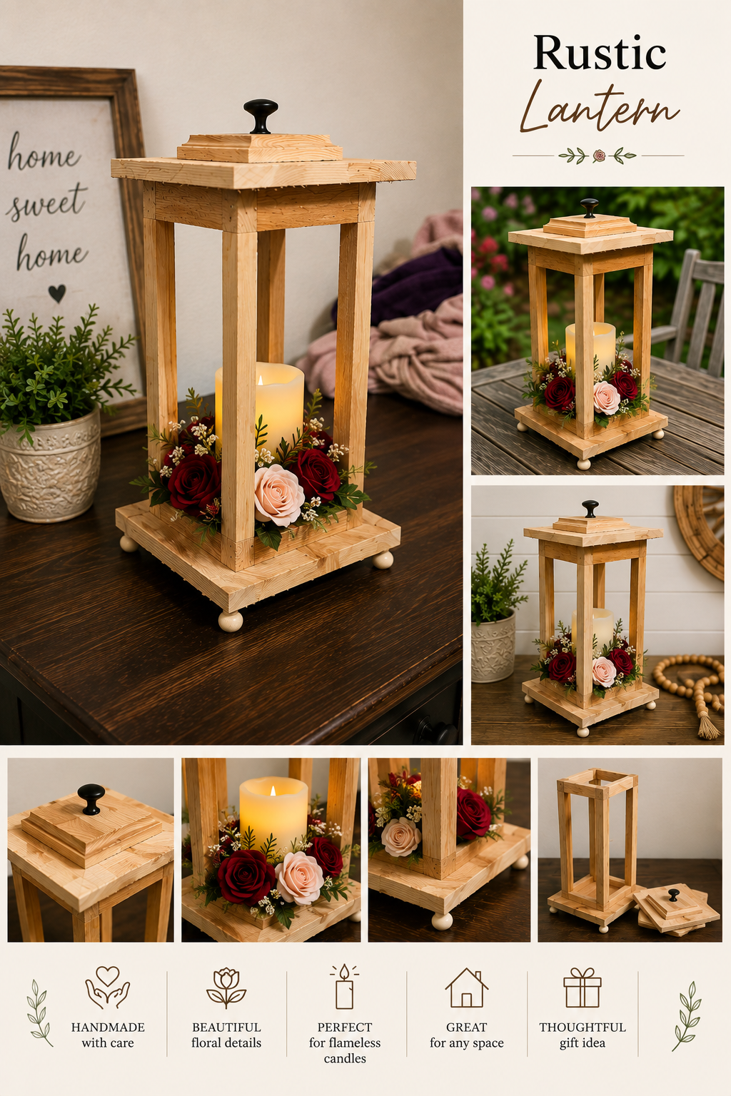 Rustic Cedar Lantern