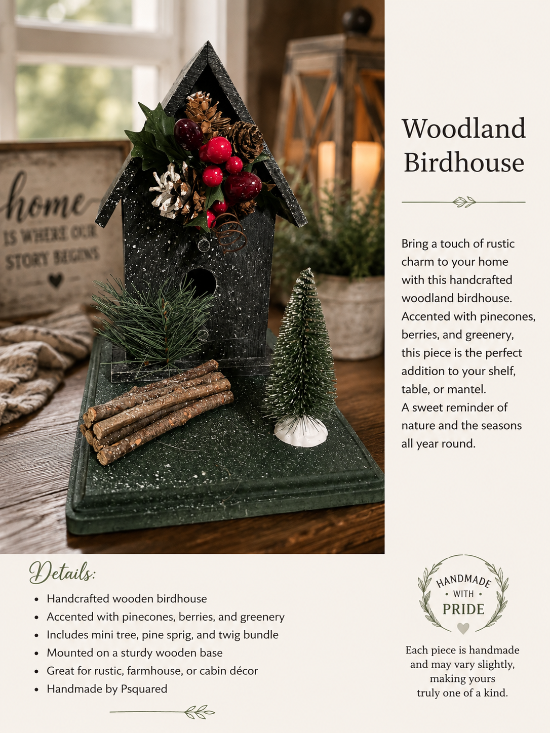 Rustic Woodland Birdhouse