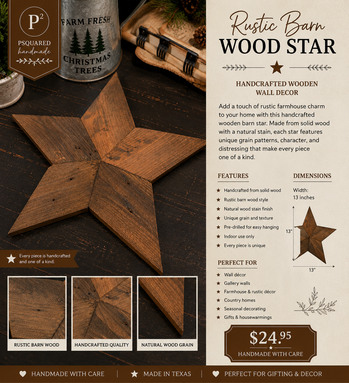 Rustic Barn wood star