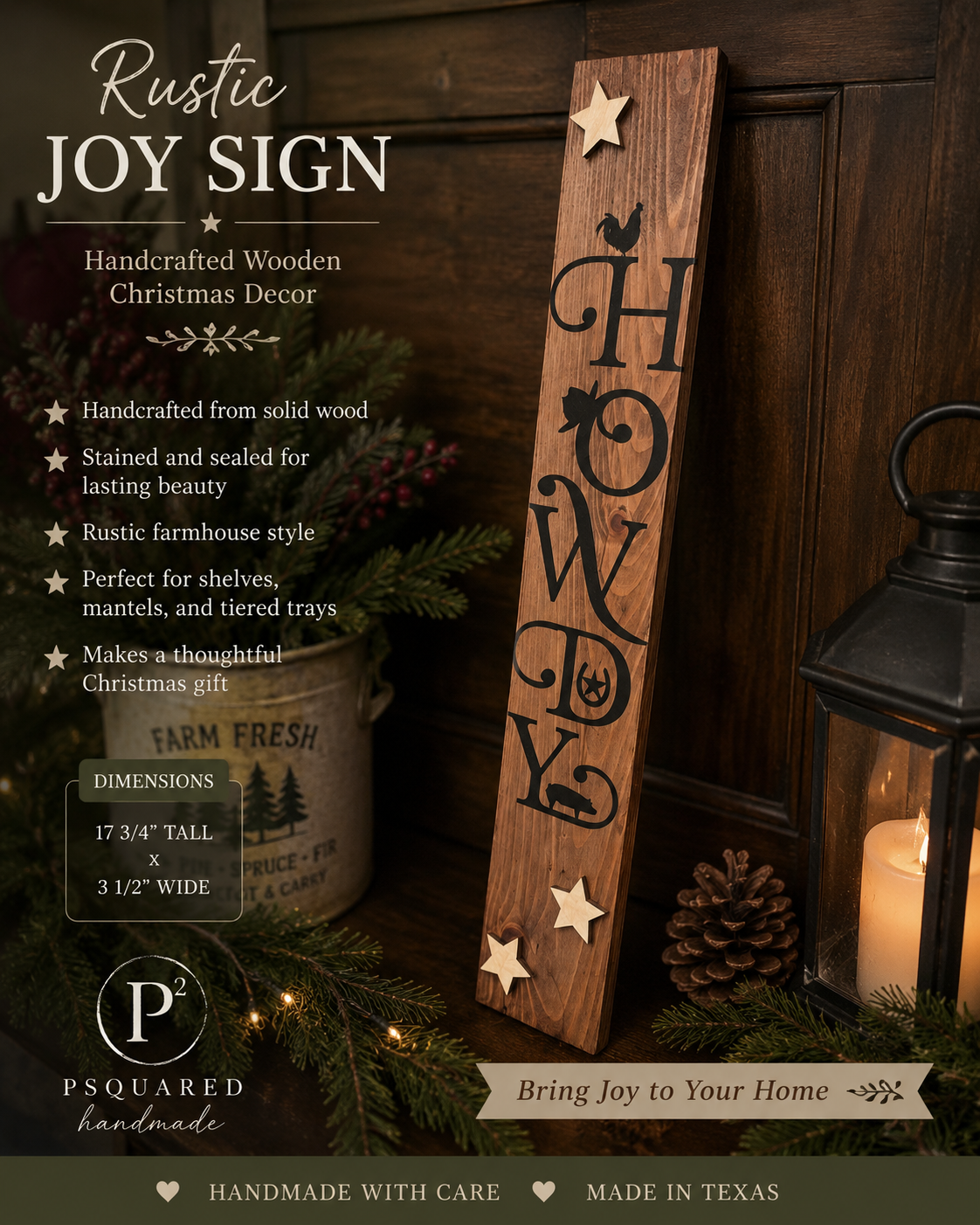 Rustic Joy Sign